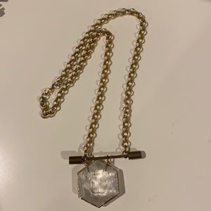 Necklace with clear crystal